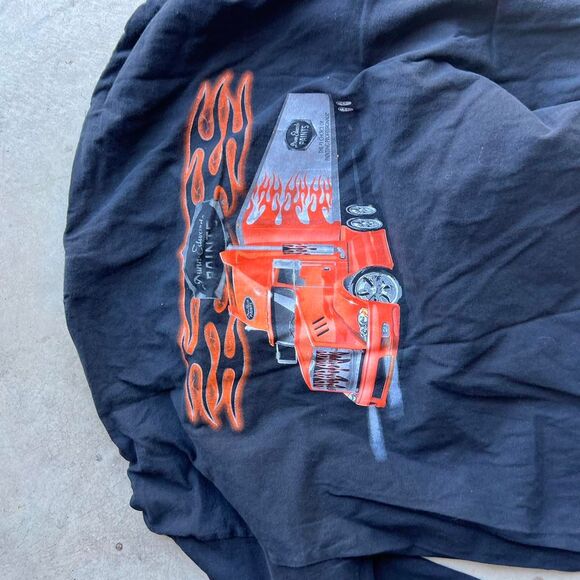 Dunn edwards y2k Flames Grunge 2000s Long sleeve tee Black Mens size XL - Picture 3 of 3